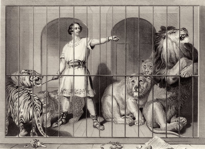 Van Amburgh i lwy autorstwa Edwin Landseer