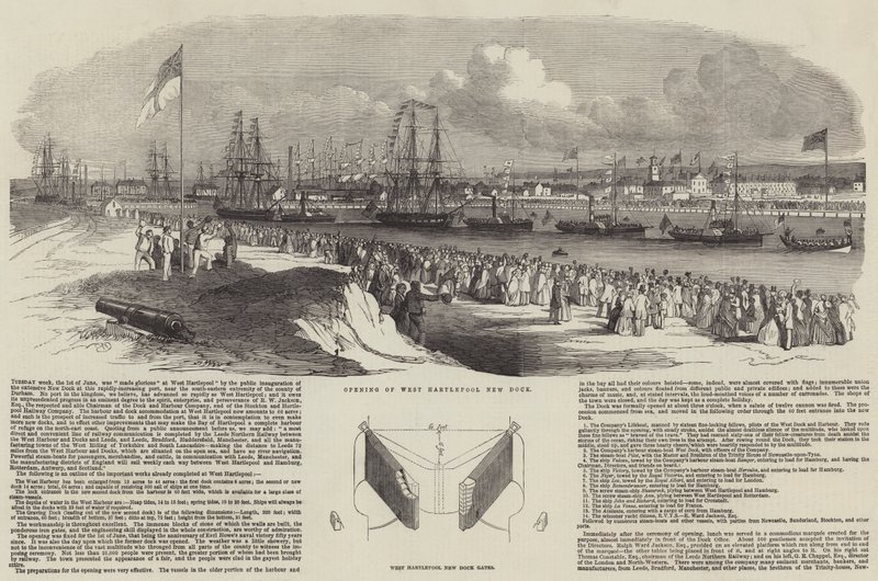 Otwarcie nowego doku w West Hartlepool autorstwa Edwin Weedon