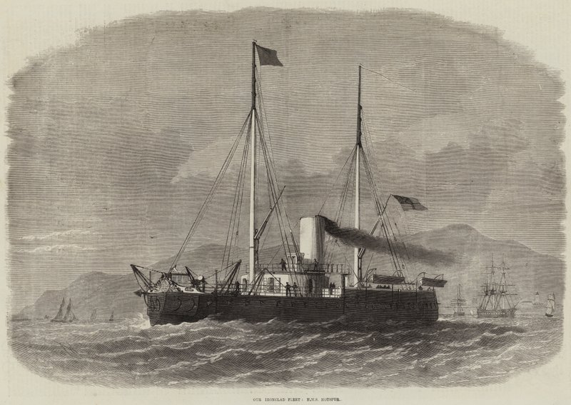 Nasza flota żelaznych okrętów, HMS Hotspur autorstwa Edwin Weedon
