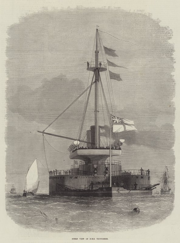 Widok z rufy na HMS Thunderer autorstwa Edwin Weedon