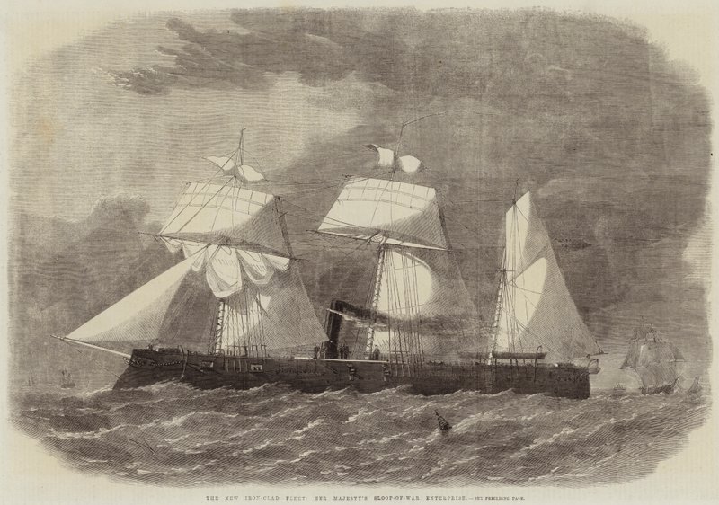 Nowa żelazna flota, przedsiębiorstwo Sloop of War Jej Królewskiej Mości autorstwa Edwin Weedon