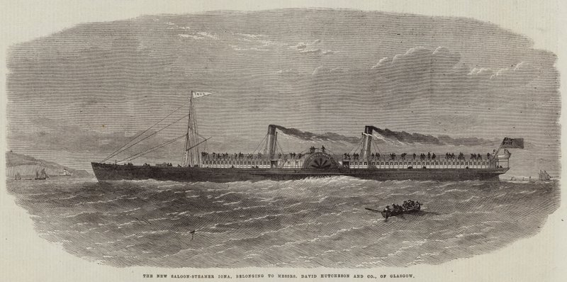 New Saloon-Steamer Iona, należący do Messers David Hutcheson and Company z Glasgow autorstwa Edwin Weedon