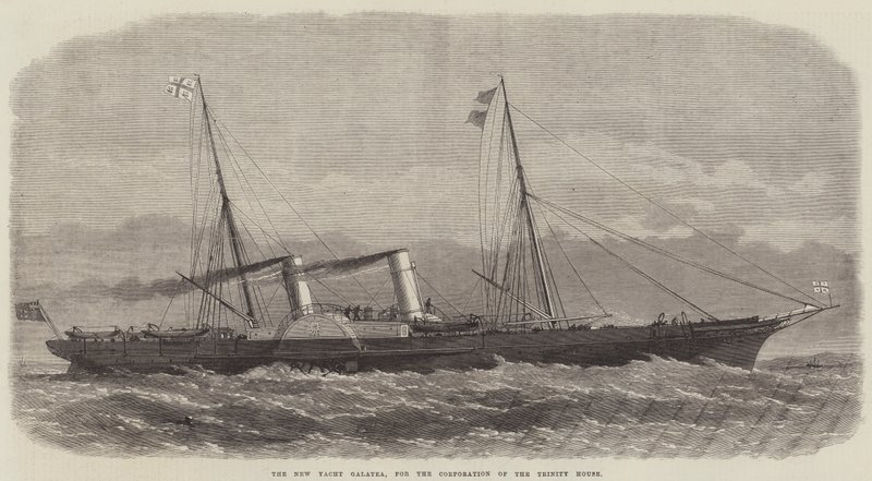 Nowa Galatea Jachtowa dla Korporacji Trinity House autorstwa Edwin Weedon