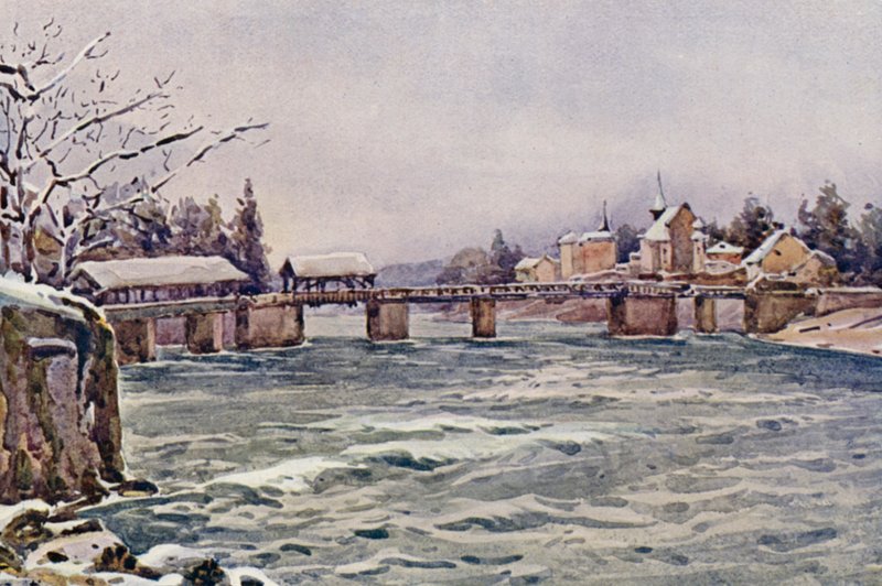 Ren: Rheinfelden (kolorowa litografia) autorstwa Effie Jardine