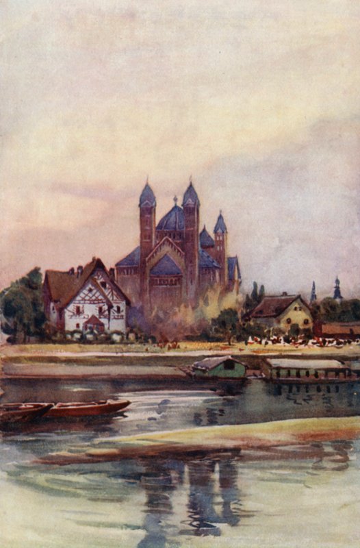 Ren: Speyer, Iglice (kolorowa litografia) autorstwa Effie Jardine
