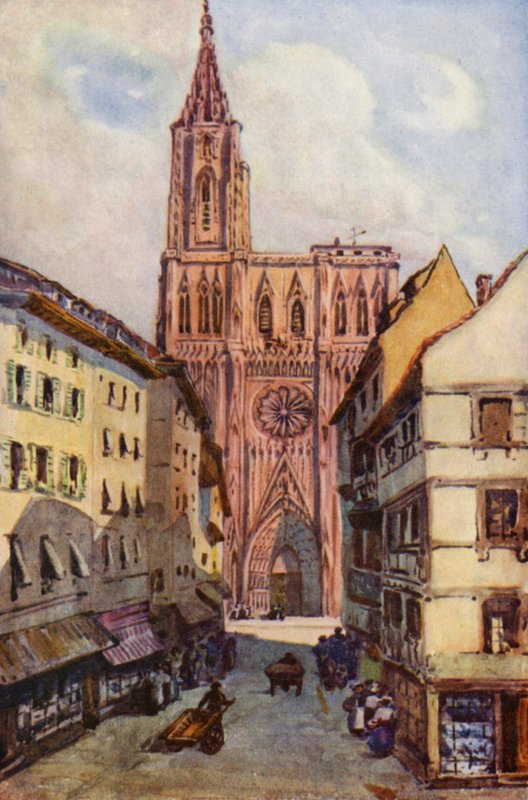 Ren: Strassburg (kolorowa litografia) autorstwa Effie Jardine