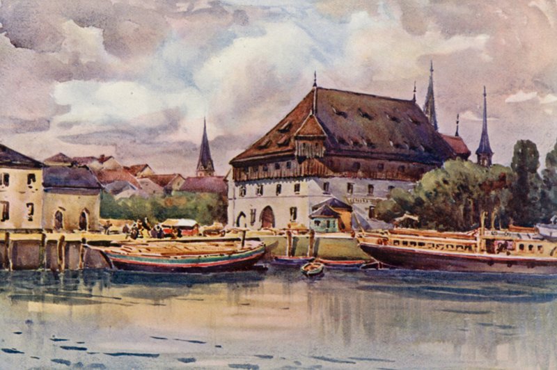 Ren: Sala Rady, Konstancja (kolorowa litografia) autorstwa Effie Jardine