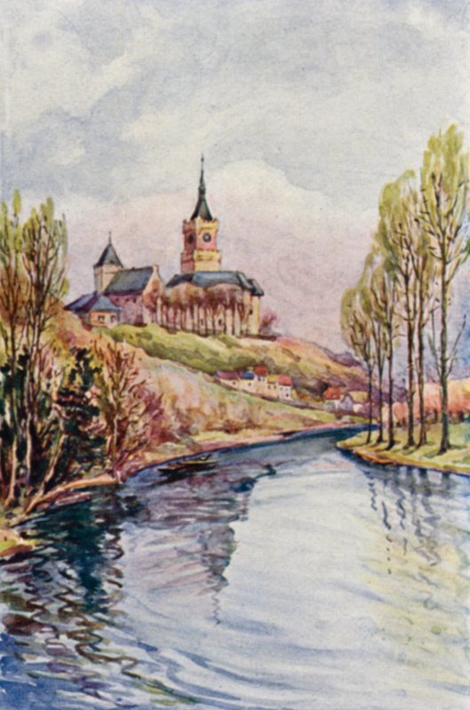 Ren: Schwanen Turm, Cleve (kolorowa litografia) autorstwa Effie Jardine