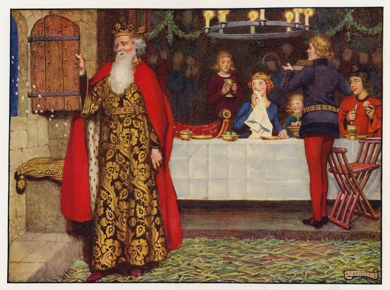Kolędy: Dobry Król Wacław (kolor lito) autorstwa Eleanor Fortescue Brickdale
