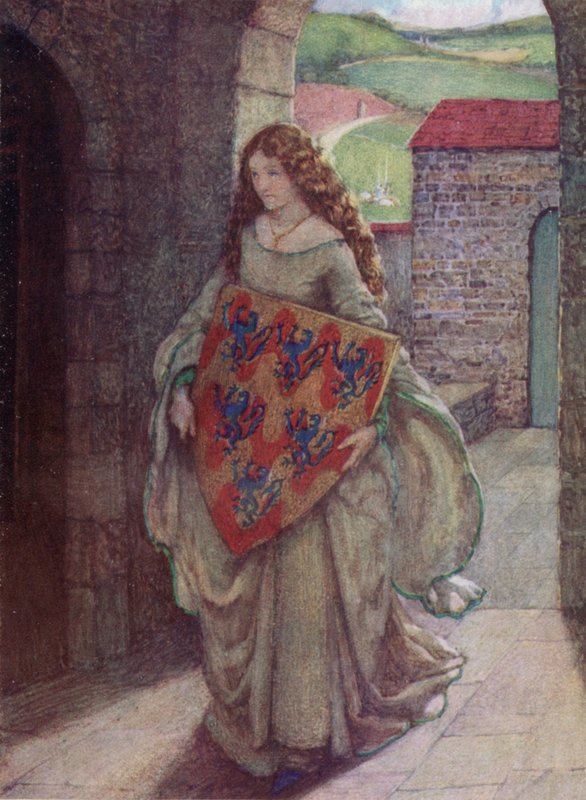 Elaine (kolor lito) autorstwa Eleanor Fortescue Brickdale