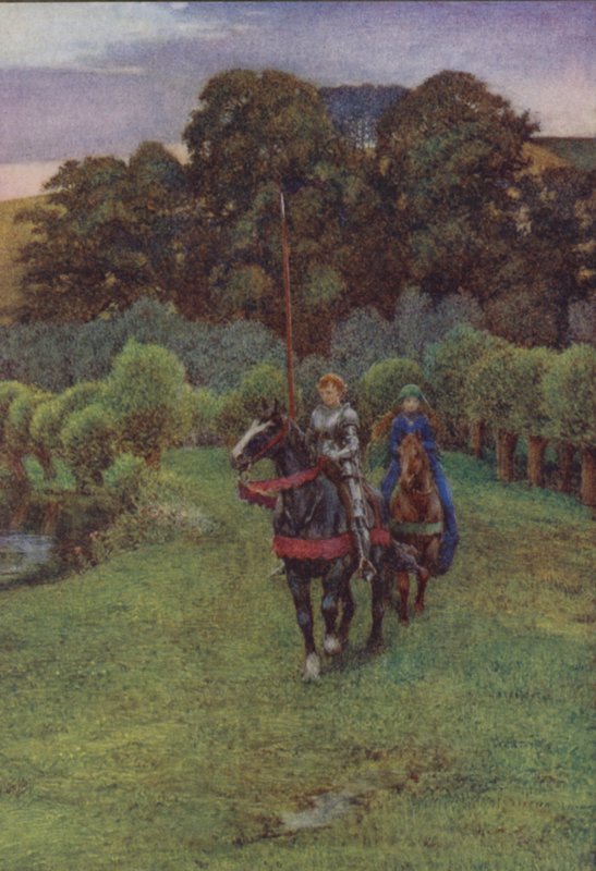 Ilustracja do Idylls of the King autorstwa Alfreda Lorda Tennysona (kolor lito) autorstwa Eleanor Fortescue Brickdale