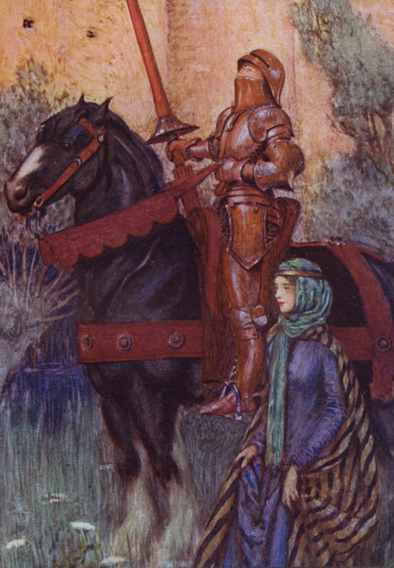 Ilustracja do Idylls of the King autorstwa Alfreda Lorda Tennysona (kolor lito) autorstwa Eleanor Fortescue Brickdale