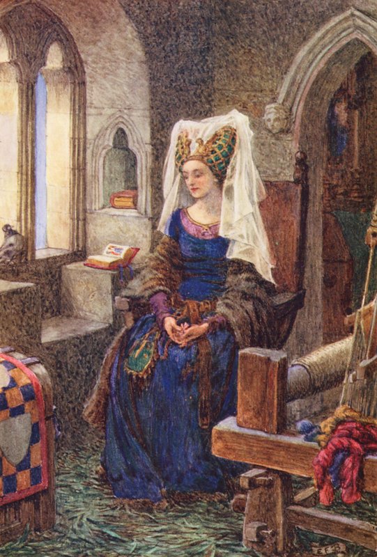 Ilustracja do książki The Gathering of Brother Hilarius autorstwa Michaela Fairlessa (kolorowa litografia) autorstwa Eleanor Fortescue Brickdale
