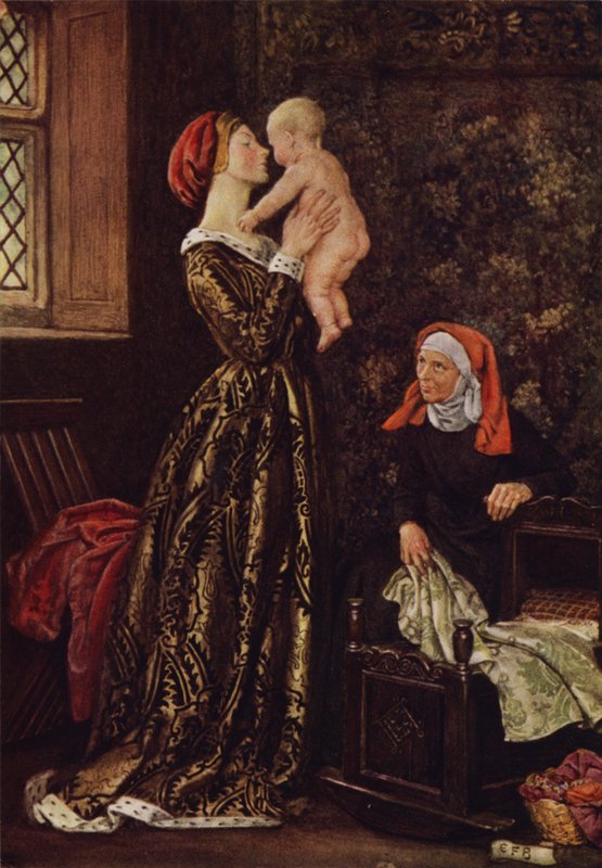 Nie rośnie jak drzewo, Masowo czyni człowieka lepszym (kolor lito) autorstwa Eleanor Fortescue Brickdale