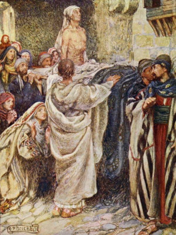 Syn Wdowy wychowany w Nain (kolor lito) autorstwa Eleanor Fortescue Brickdale