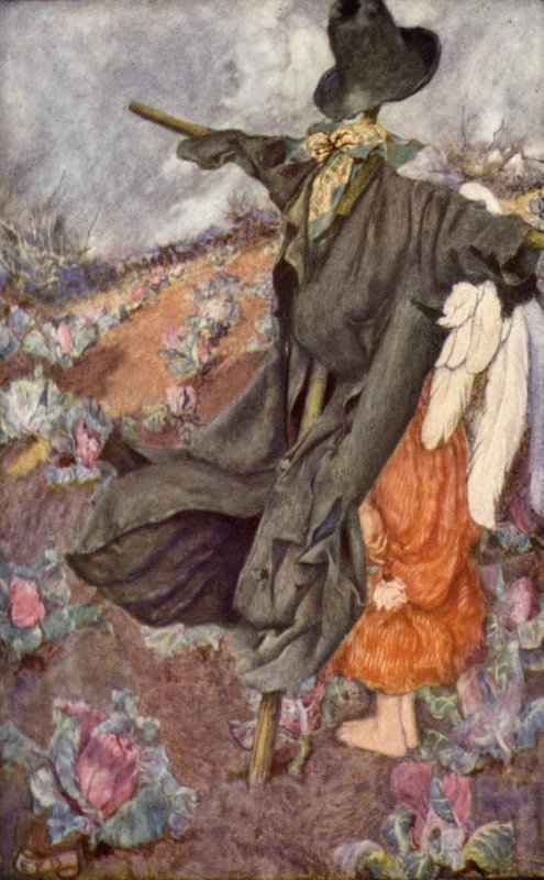 „Świat i czego się boi” (kolor lito) autorstwa Eleanor Fortescue Brickdale