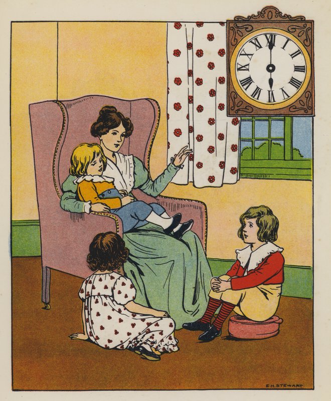 Czas na historię (litografia kolorowa) autorstwa Elise H. Stewart