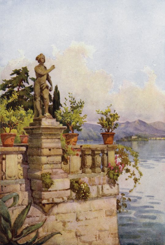 Taras, Isola Bella, Jezioro Maggiore (kolor lito) autorstwa Ella Du Cane