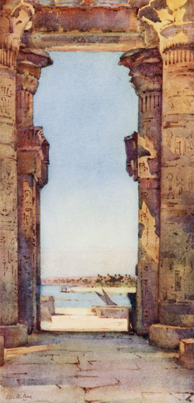 Wielka Świątynia, Kom Ombo (kolorowe zdjęcia) autorstwa Ella Du Cane