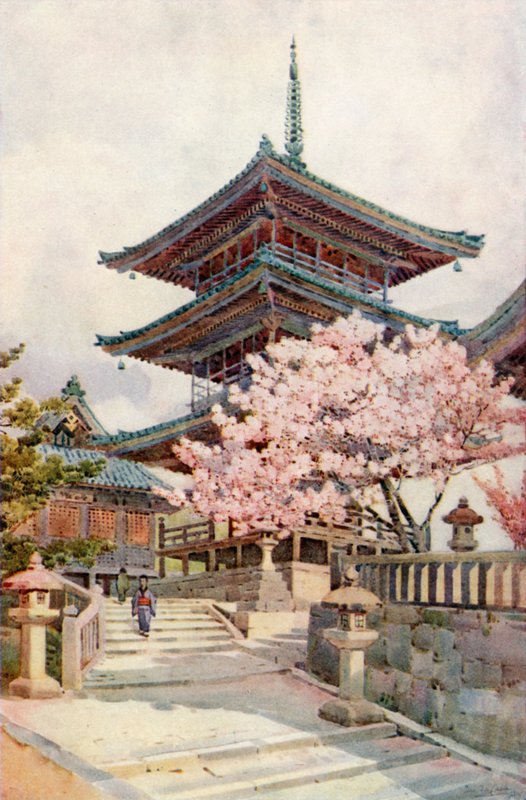 Pagoda, Kyomidzu (kolor lito) autorstwa Ella Du Cane
