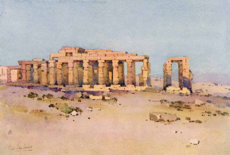 Ramesseum (kolor lito) autorstwa Ella Du Cane