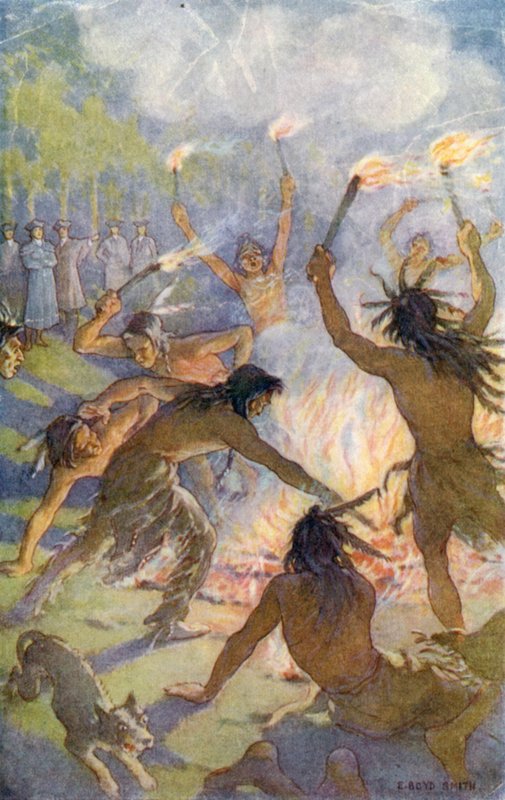 Wieczorem, słysząc wśród nich wielki hałas, komisarze wychodzą zobaczyć, o co chodzi autorstwa Elmer Boyd Smith