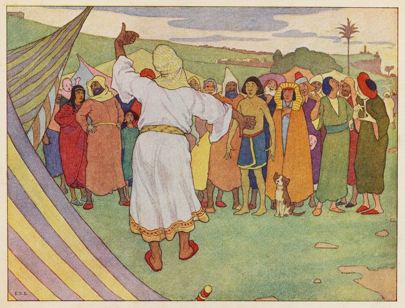 Arka Noego: Ostrzeżenie (kolorowa litografia) autorstwa Elmer Boyd Smith