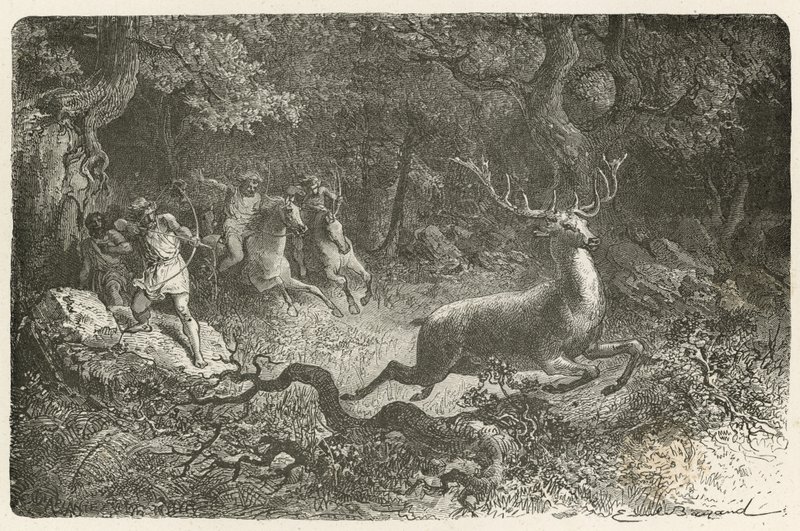 Polowanie w epoce brązu autorstwa Emile Antoine Bayard