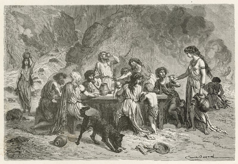 Posiłek w epoce brązu autorstwa Emile Antoine Bayard