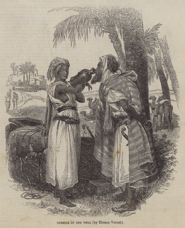 Rebecca przy studni autorstwa Emile Jean Horace Vernet