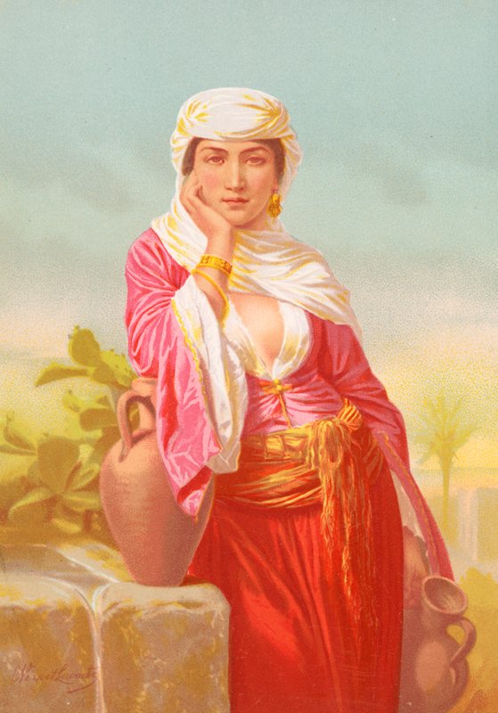 Kobieta z Samarii autorstwa Emile Jean Horace Vernet