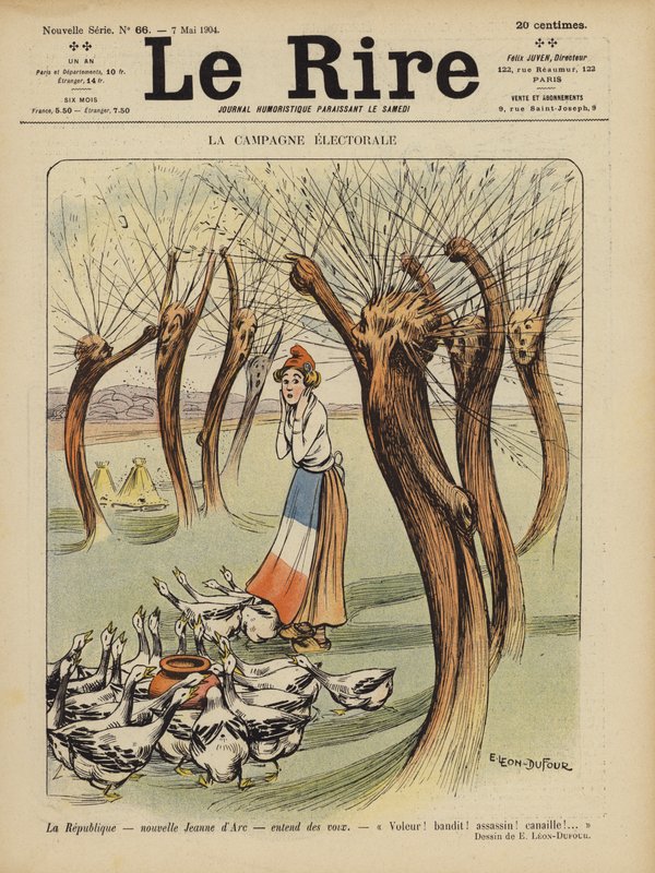 Kampania wyborcza. Ilustracja do Le Rire autorstwa Emilien Leon Jean Dufour