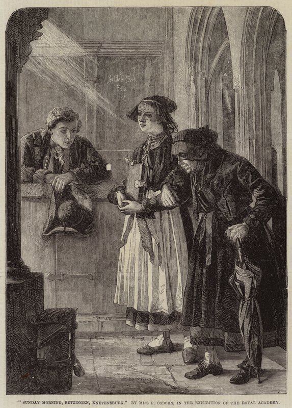 Niedzielny poranek, Betzingen, Knetensburg autorstwa Emily Mary Osborn