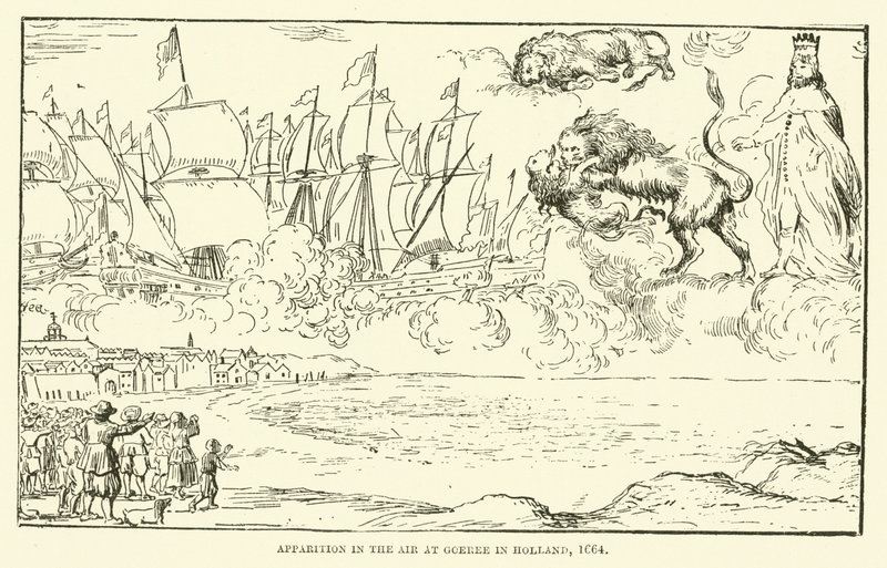 Objawienie w powietrzu w Goeree w Holandii, 1664 autorstwa English School