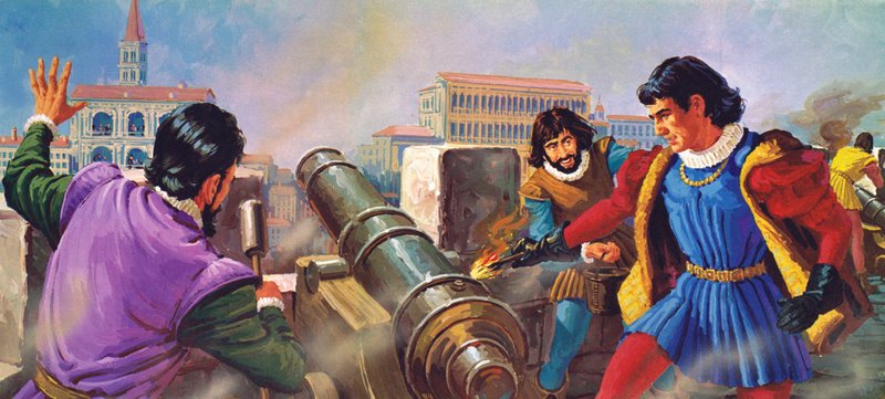 Benvenuto Cellini, złotnik odpowiedzialny za broń autorstwa English School