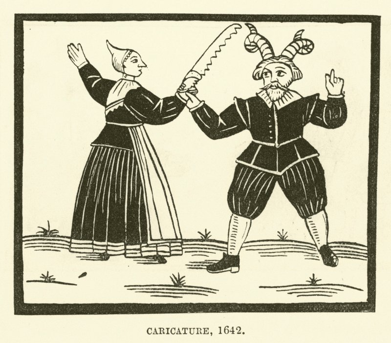 Karykatura, 1642 autorstwa English School