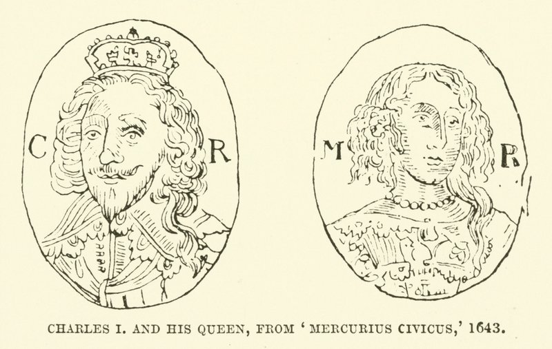 Karol I i jego królowa, z Mercurius Civicus, 1643 autorstwa English School