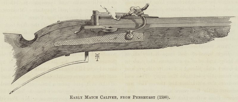 Caliver z wczesnego meczu, z Penshurst (1590) autorstwa English School