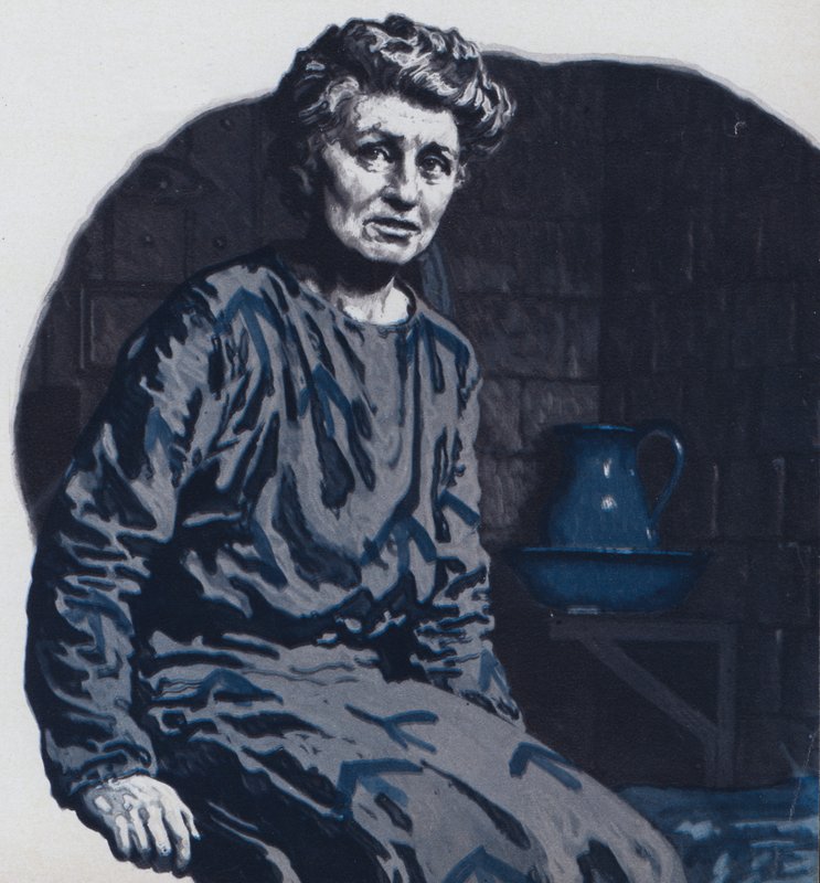Emmeline Pankhurst w więzieniu autorstwa English School