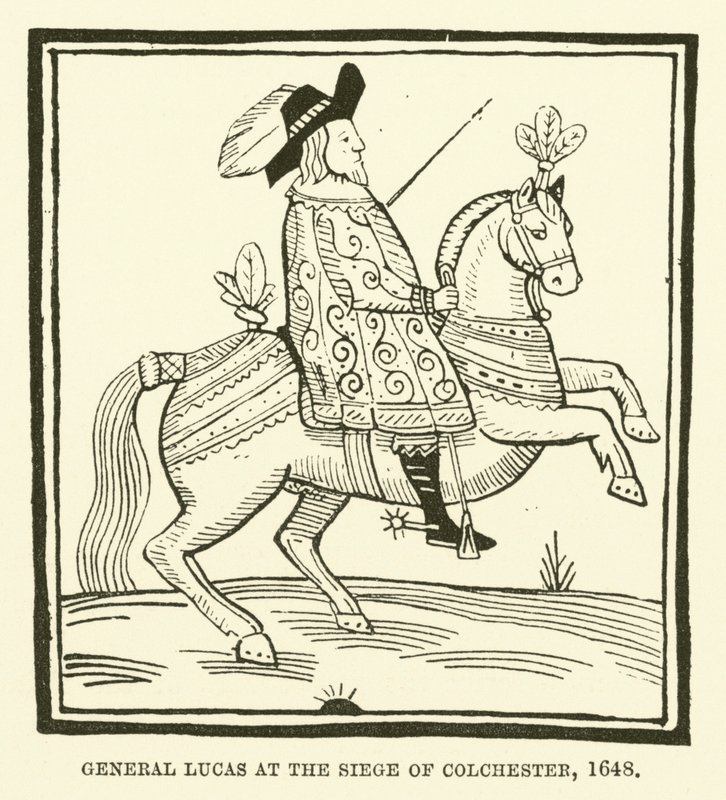 Generał Lucas podczas oblężenia Colchester, 1648 autorstwa English School