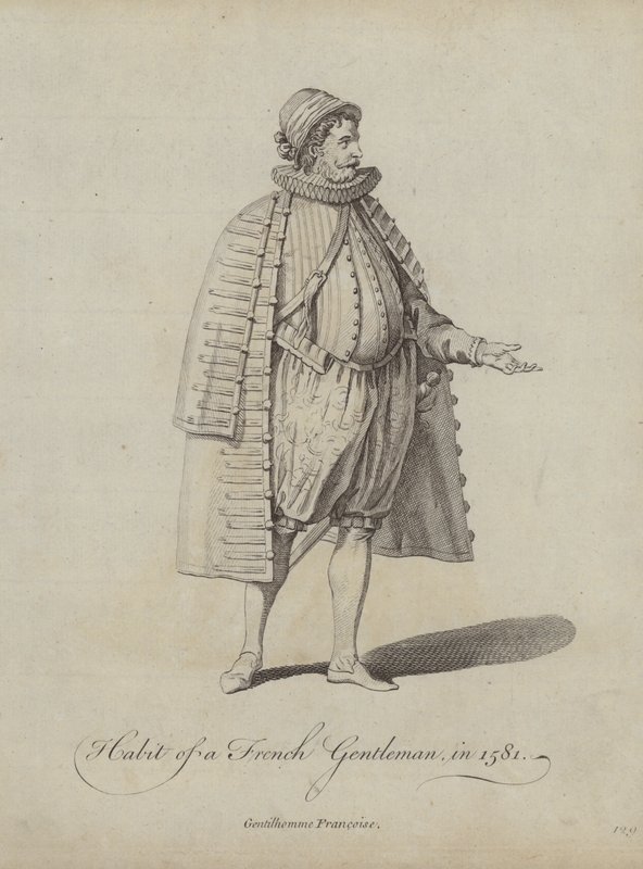 Nawyk francuskiego dżentelmena w 1581 r. autorstwa English School