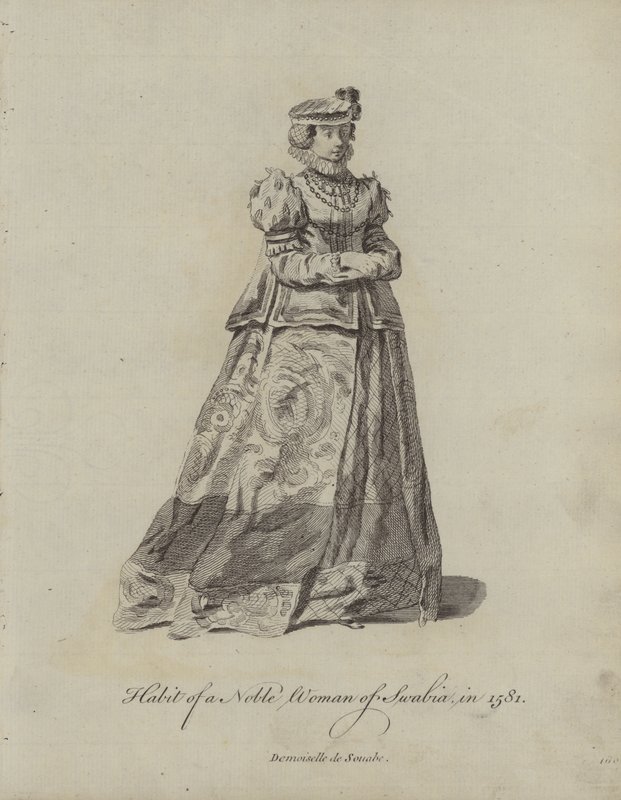 Nawyk szlachetnej kobiety ze Szwabii w 1581 r. autorstwa English School
