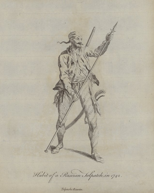 Zwyczaj Rascian Tolpatch w 1742 r. autorstwa English School