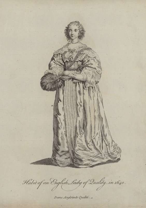 Nawyk angielskiej damy jakości w 1640 r autorstwa English School