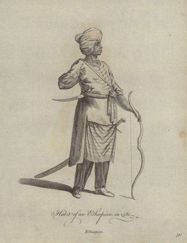 Nawyk Etiopczyka w 1581 r. autorstwa English School
