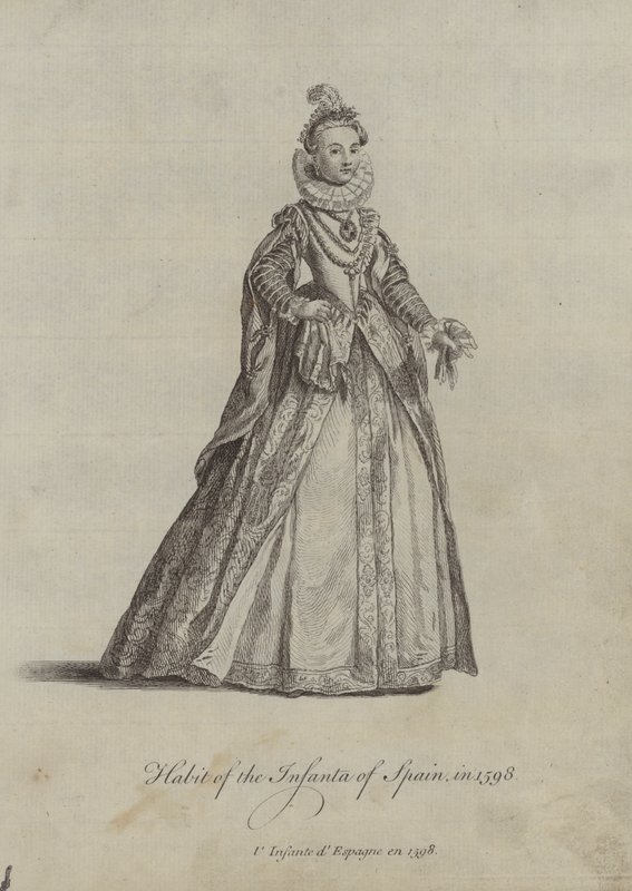 Nawyk infantki Hiszpanii w 1598 r. autorstwa English School