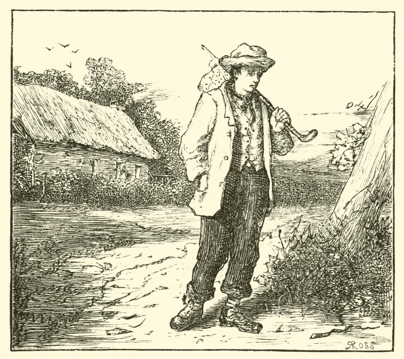Hans Christian Andersen w drodze do Kopenhagi autorstwa English School