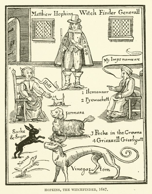 Hopkins, poszukiwacz czarownic, 1647 autorstwa English School