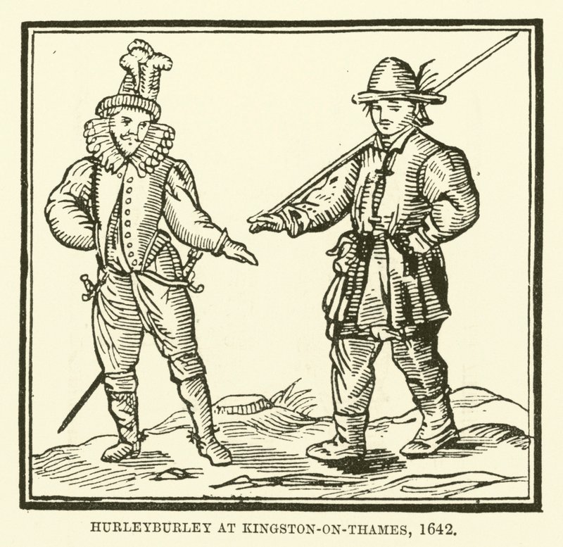 Hurleyburley w Kingston-on-Thames, 1642 autorstwa English School
