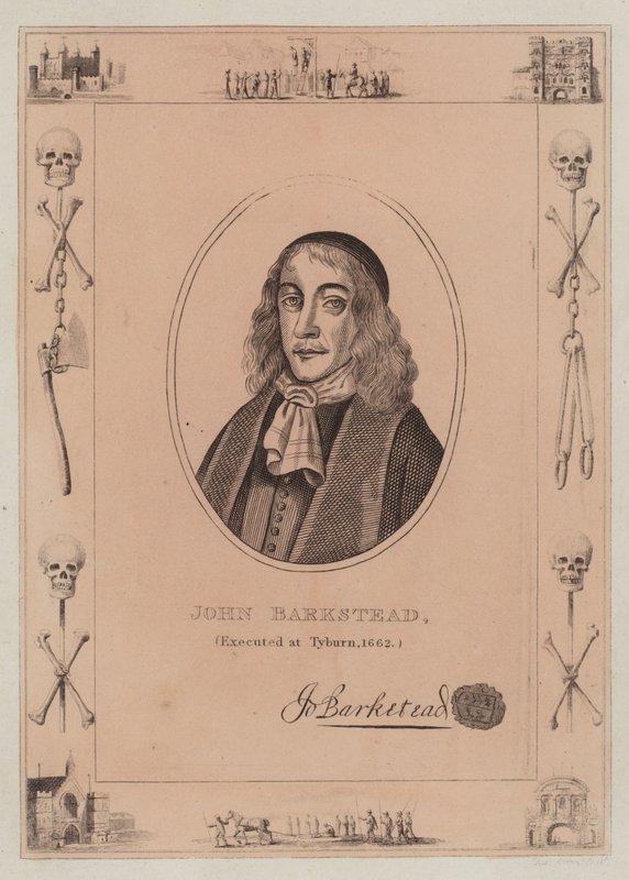 John Barkstead, stracony w Tyburn, 1662 autorstwa English School